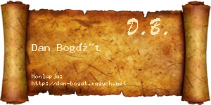 Dan Bogát névjegykártya